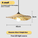 Creative Japanese Lotus Straw Hat Lamp 8