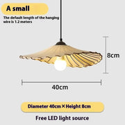 Creative Japanese Lotus Straw Hat Lamp 8