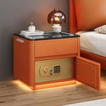 Home Bedroom Multi-functional Safe Bedside Table and Wireless Charging 23