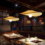 Creative Japanese Lotus Straw Hat Lamp 2