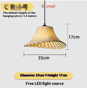 Creative Japanese Lotus Straw Hat Lamp 6